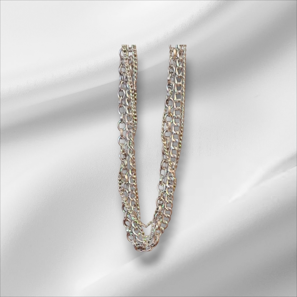 Vintage Silver and Gold Layered Necklace - Picture 5 of 6